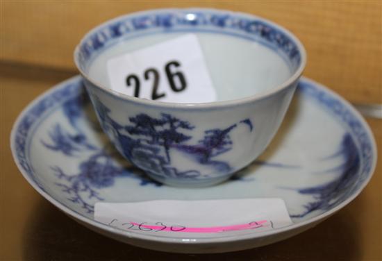 Nanking teabowl and saucer(-)